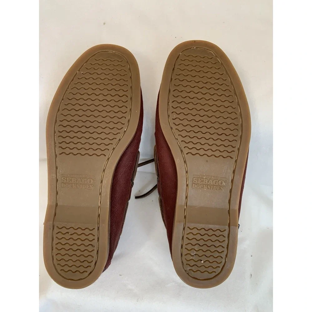 SEBAGO Docksides-Suede Sherpa Lined Shoes  Women's US 6.5 Rustic Chili‎ Red)